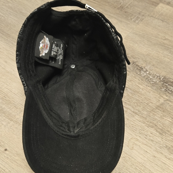 Harley-Davidson Gray Patterned Cap with Rhinestone Logo - Picture 6 of 9